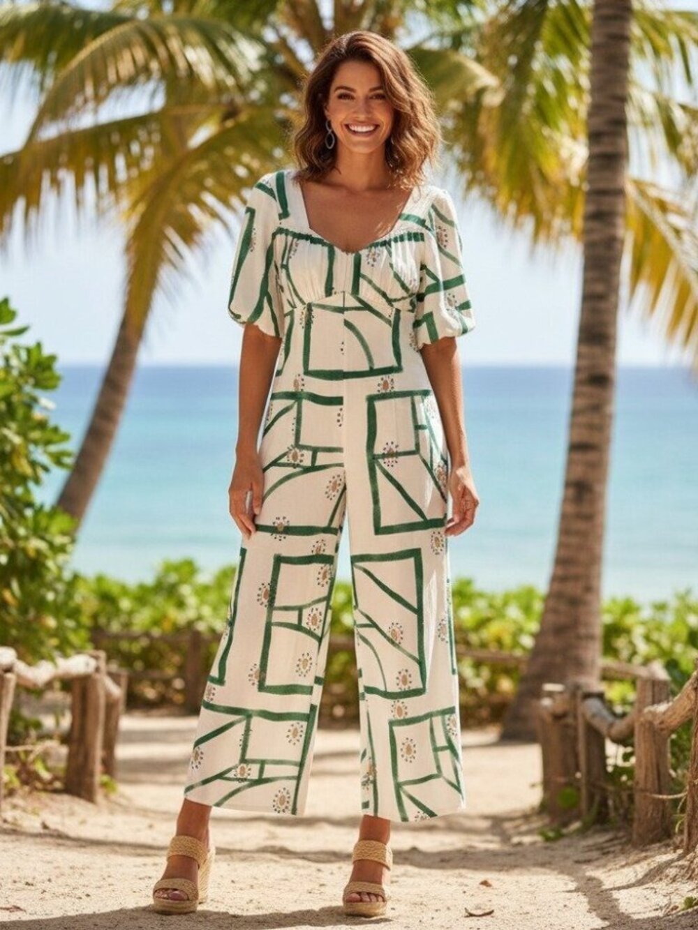 NWT Sancia Lavande Jumpsuit in Sirus Grid